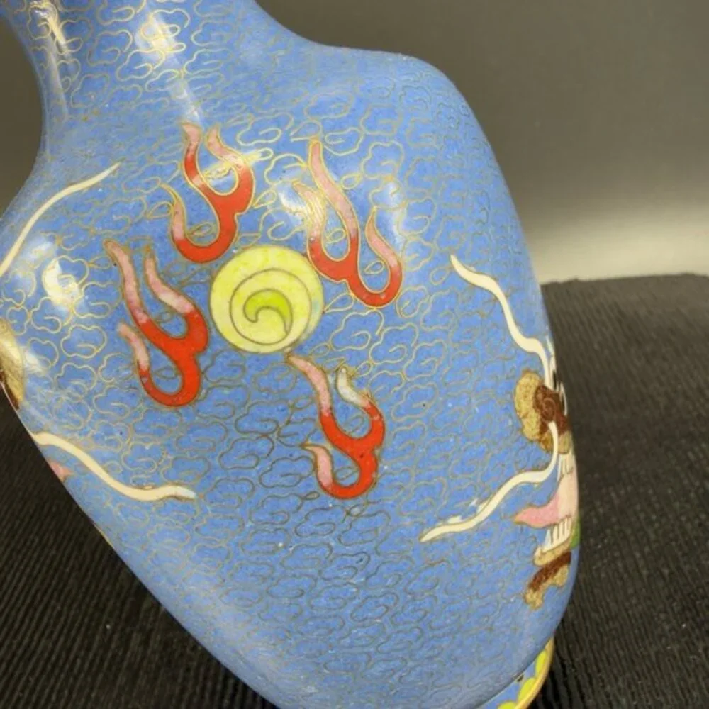 Chinese Cloisonne Enamel Metal Vase chinese cloisonne